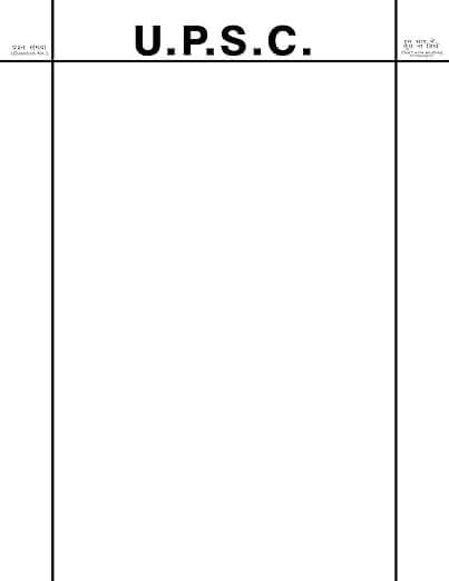 UPSC Blank Practice Answer Sheet (A4, 200 Pages)