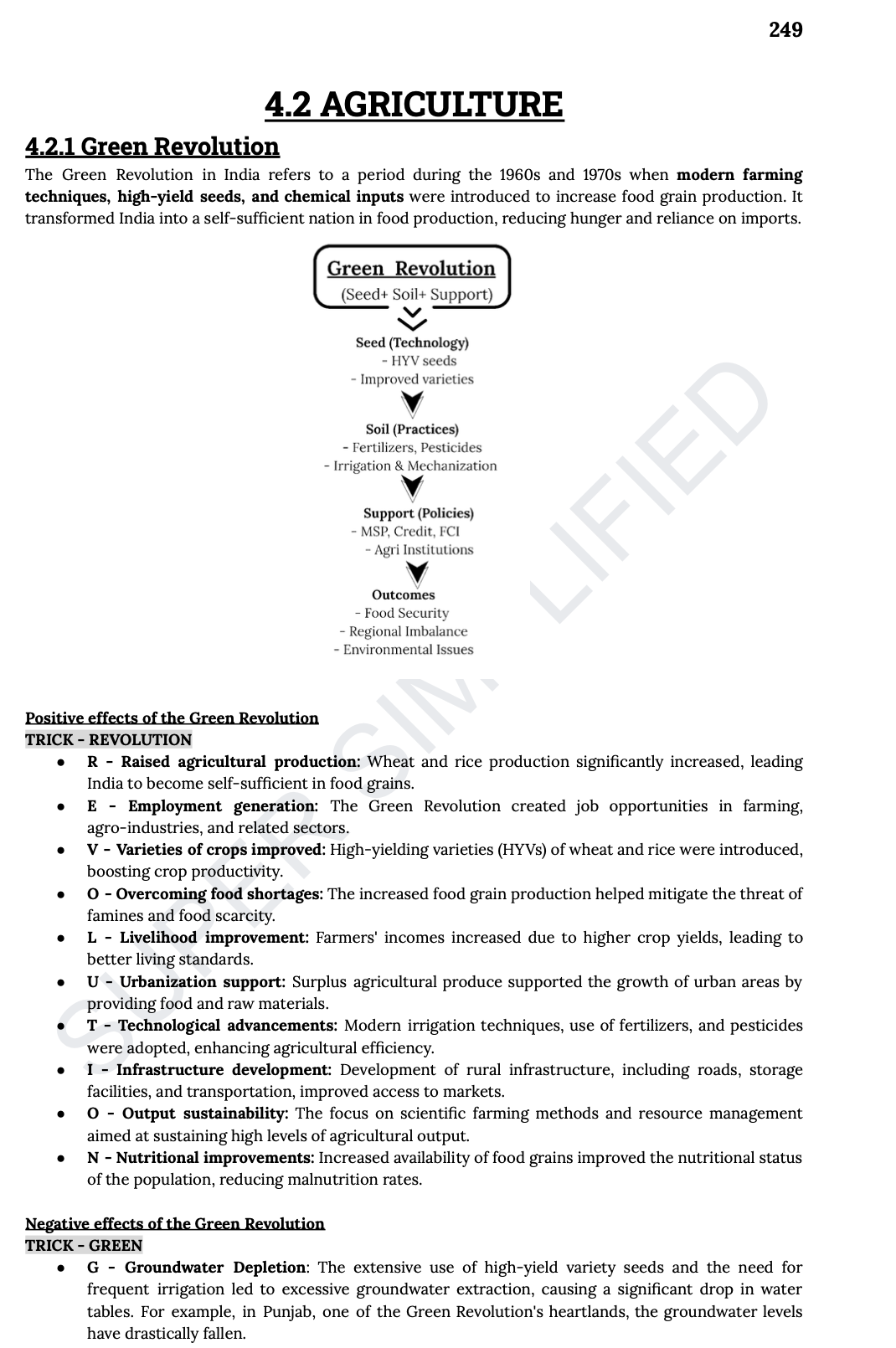 Free Agriculture Mnemonics For UPSC Mains