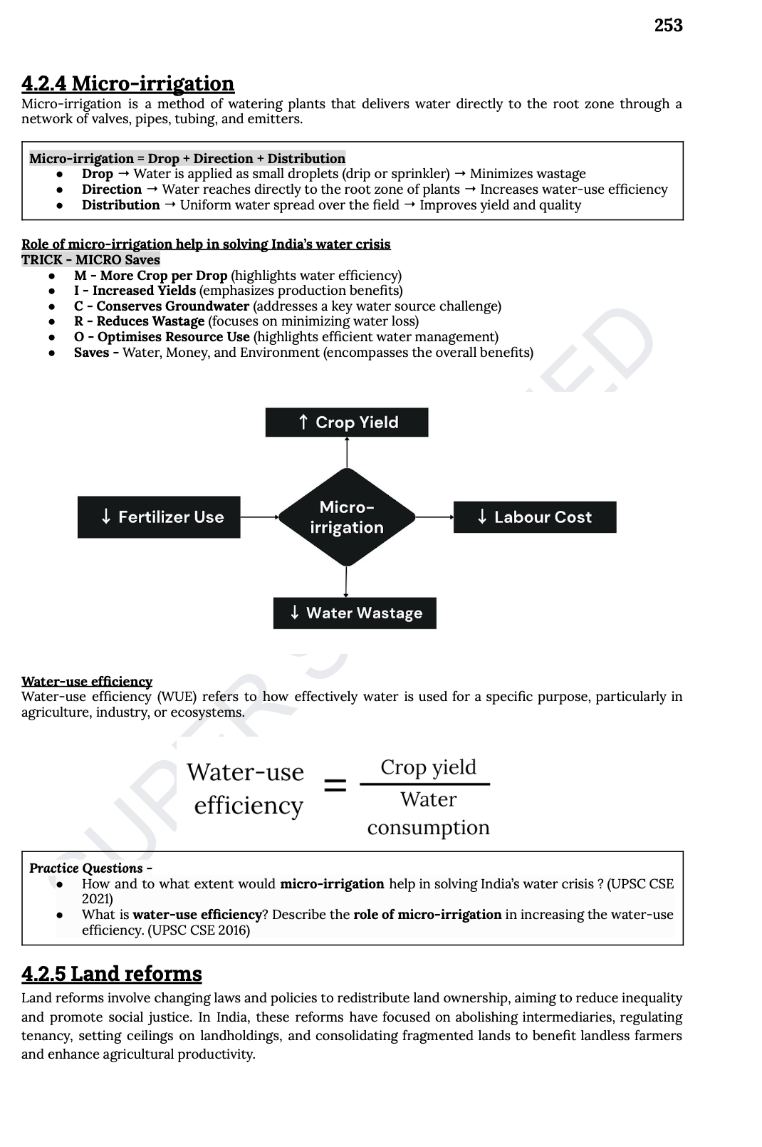 Free Agriculture Mnemonics For UPSC Mains