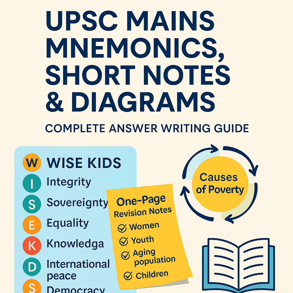 Notes For Upsc UPSC Mains Mnemonics, Short Notes & Diagrams: Complete Answer Writing ...
