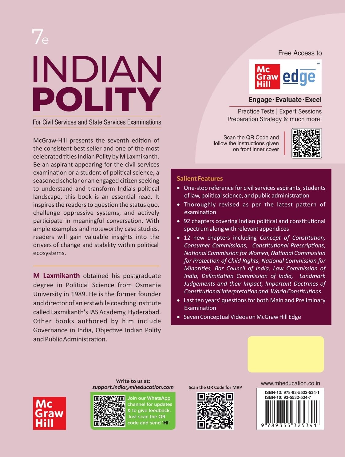 Indian Polity for UPSC (English)|7th Edition|Civil Services Exam| State Administrative Exams Paperback