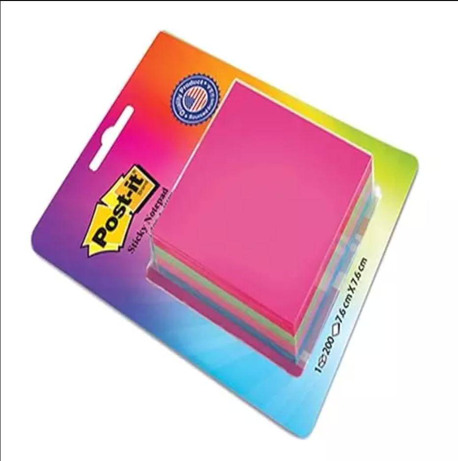 Post-it Sticky Notes for UPSC Aspirants (200 Sheets) | 7.6 × 7.6 cm | By 3M