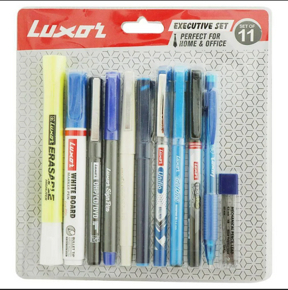 Luxor Executive Stationery Set – 11 Pieces | Perfect for UPSC Study & Office Use
