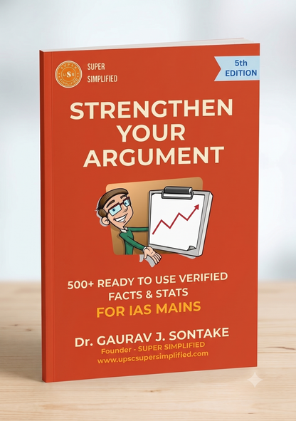 Strengthen Your Argument UPSC Mains Book Front Cover showing Dr Gaurav J Sontake